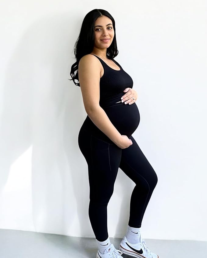 G4Free Maternity Leggings for Women Over The Belly Pregnancy Yoga Pants - Image 5