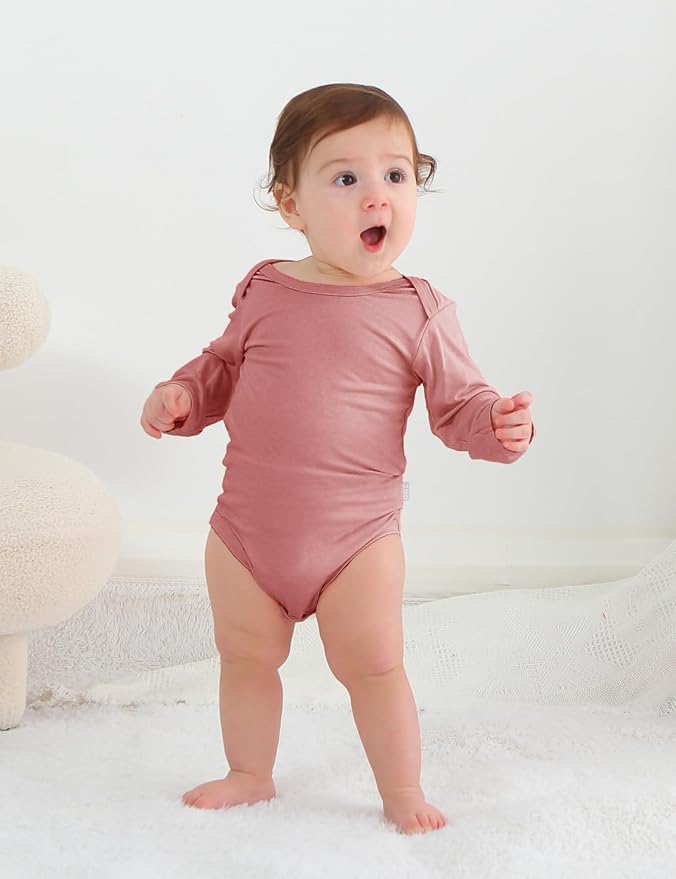 Jimonda Bamboo Baby Bodysuit Long Sleeve Infant Romper Soft Boy Girl Unisex - Image 2