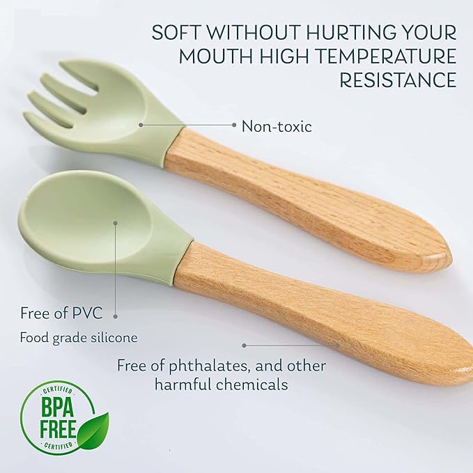 Bamboo Suction Plates for Babies and Bamboo Plates For Kids Baby Feeding and - Image 6