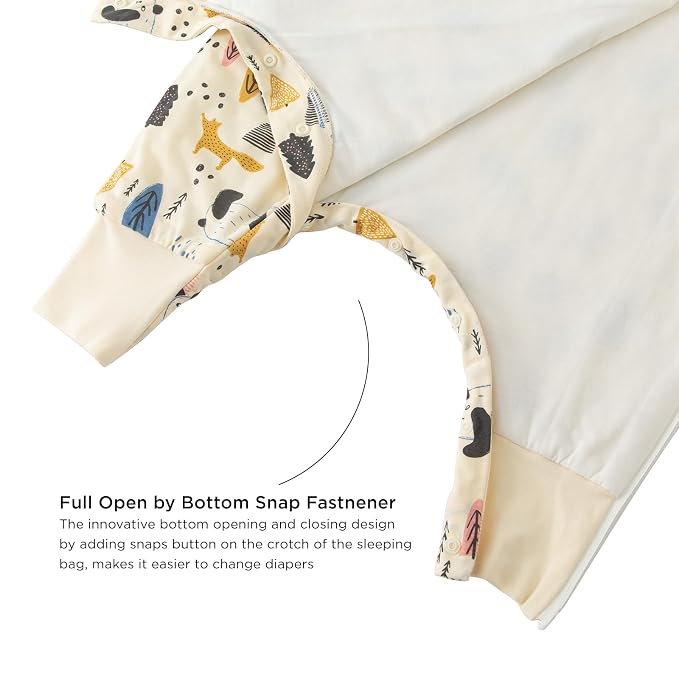 Duomiaomiao 2.5 TOG Toddler Sleep Sack 3-4T 100% Cotton Winter Side Open Zipper - Image 5