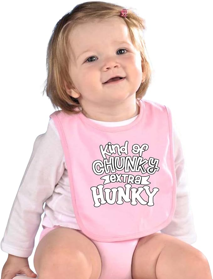 Wild Bobby Kind of Chunky Extra Hunky Humor Infant Premium Jersey Baby Bib - Image 3