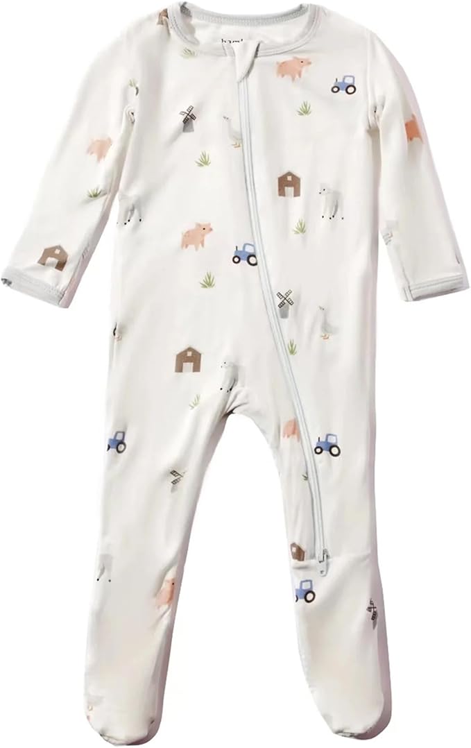 Bamboo Little Soft Baby Footie Pajamas, Baby Clothes, Newborn Sleepers by BambooLittle