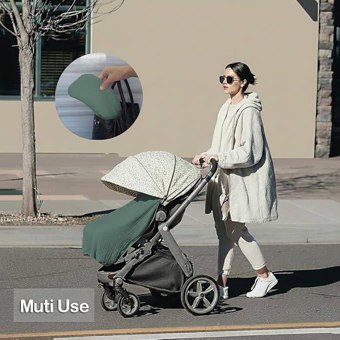 Muslin Nursing Covers for Breastfeeding, Arch Neckline Breast Feeding Covers - Image 7