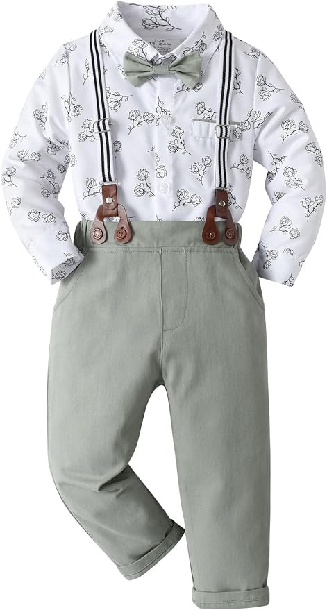 Boarnseorl Baby Boys Pants Sets, Toddler Gentleman Outfits, Infant Long Sleeve - Image 2