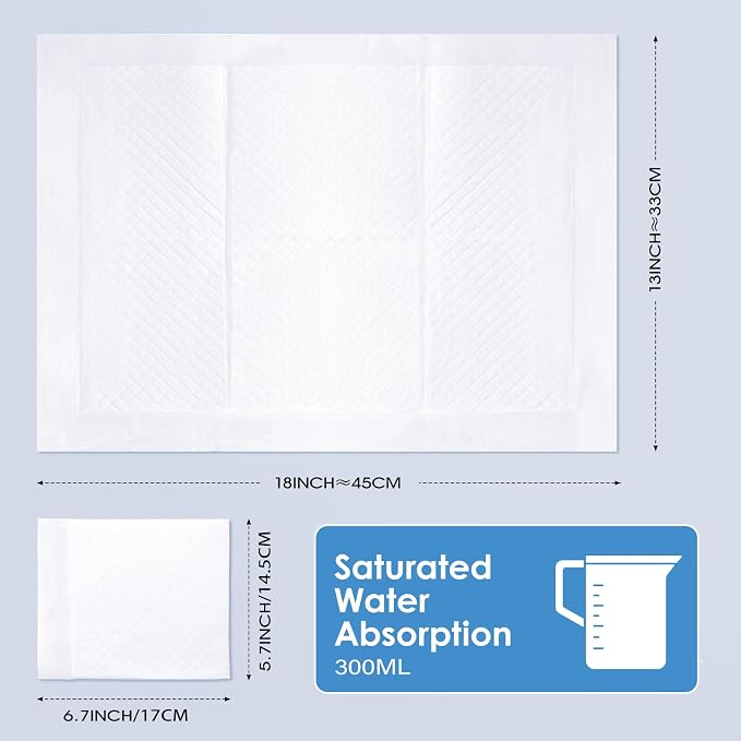 Disposable Changing Pads for Baby, 100 Pack 13 x 18 in Disposable Changing Pad - Image 6