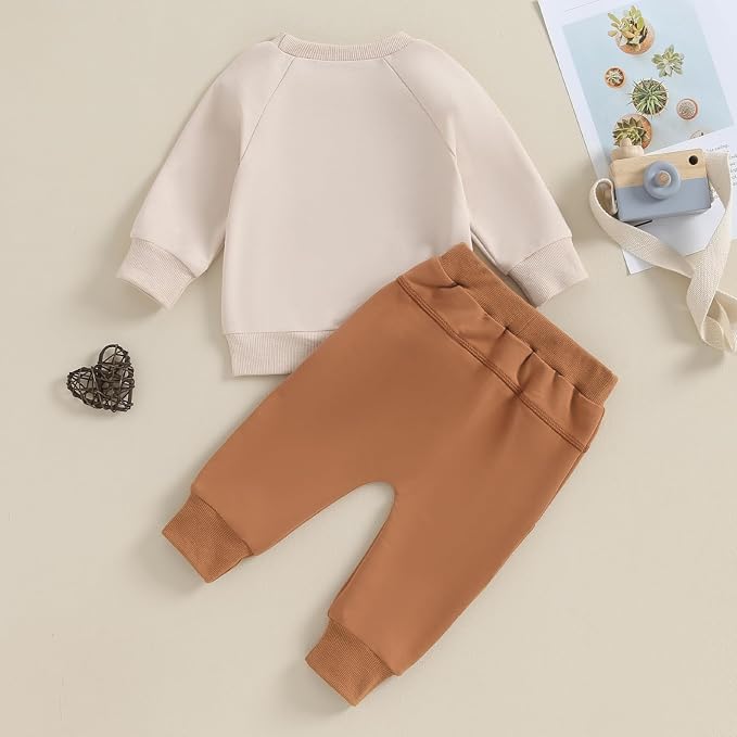 Toddler Baby Boy Clothes Solid Color Long Sleeve Crewneck Sweatshirt Top Casual - Image 7
