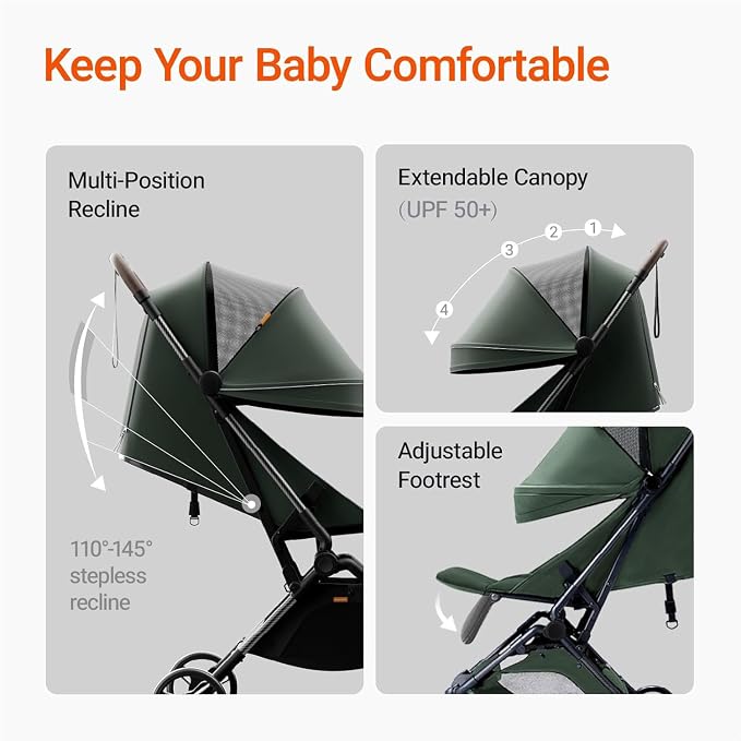 MAMAZING Lightweight Baby Travel Stroller - Image 7