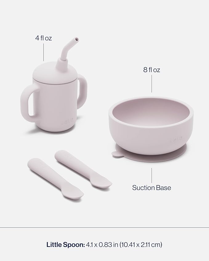 Lalo First Bites Silicone Baby Feeding Set - Image 4