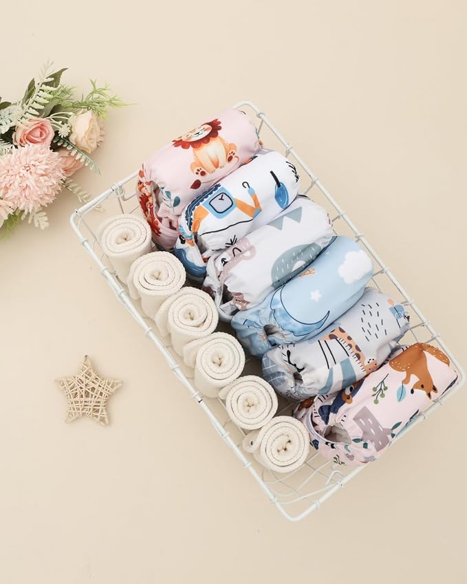 ALVABABY Baby Cloth Diapers 6 Pack - Image 9