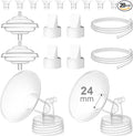 Breast Pump Accessories Kit - 24mm Flange Set Compatible by GOTOCUT