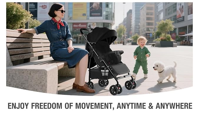 Lightweight Travel Stroller at Only 4.6 kg, Folding Compact Pushchair - Image 3