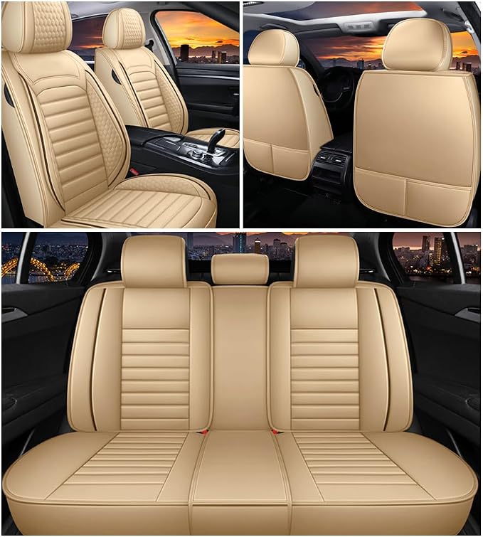 Leather Car Seat Covers for Toyota Corolla 2006-2024, Car Seat Covers Full Set - Image 2