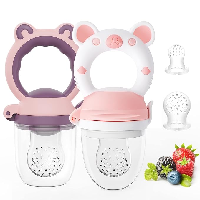 Baby Solids/Frozen Fruit Feeder Pacifier, Infant Teether Toy 4M+, BPA-Free by HAOBAOBEI