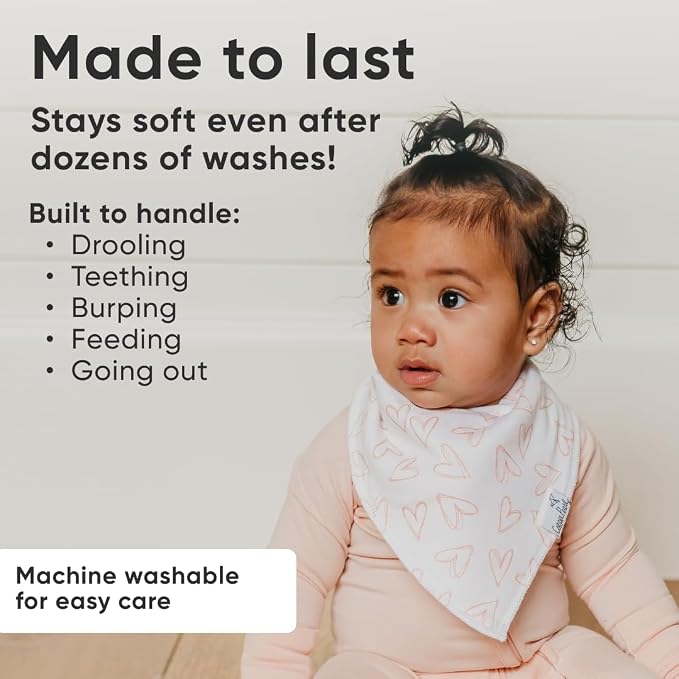 Copper Pearl 4 Pack Soft Cotton Baby Bibs - Image 3