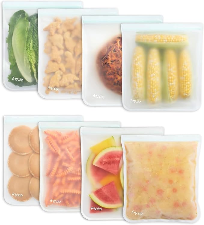 zip Gallon Reusable Bags | BPA-Free, Food Grade, Freezer and Dishwasher Safe | by rezip