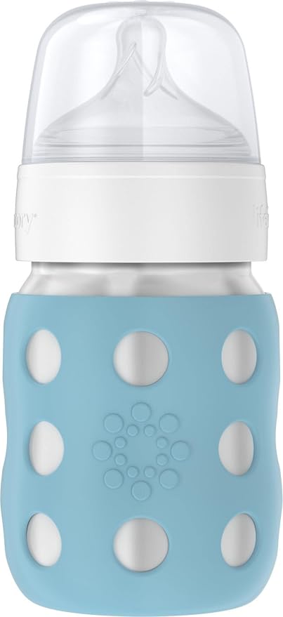 Lifefactory 8-Ounce Stainless-Steel Vacuum-Insulated Wide-Neck Baby Bottle by Lifefactory
