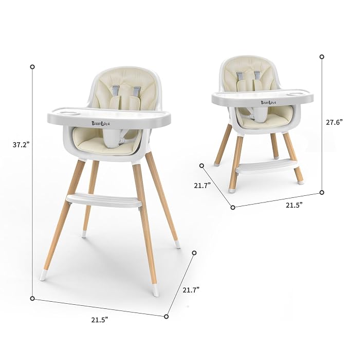 Baby High Chair, Wooden Highchair - Image 3