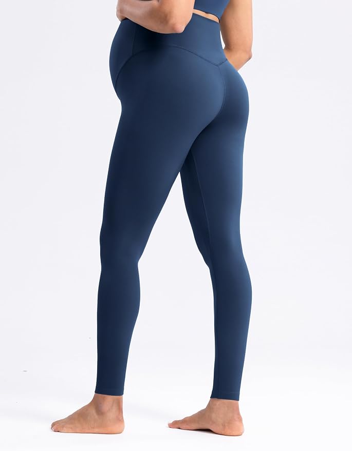 POSHDIVAH Women's Creamluxe Maternity Leggings 25"/28" Over The Belly Pregnancy - Image 4