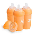Herobility Double Anti-Colic Baby Bottles – 8.5 fl oz/240ml – 3-Pack – Peach by Herobility