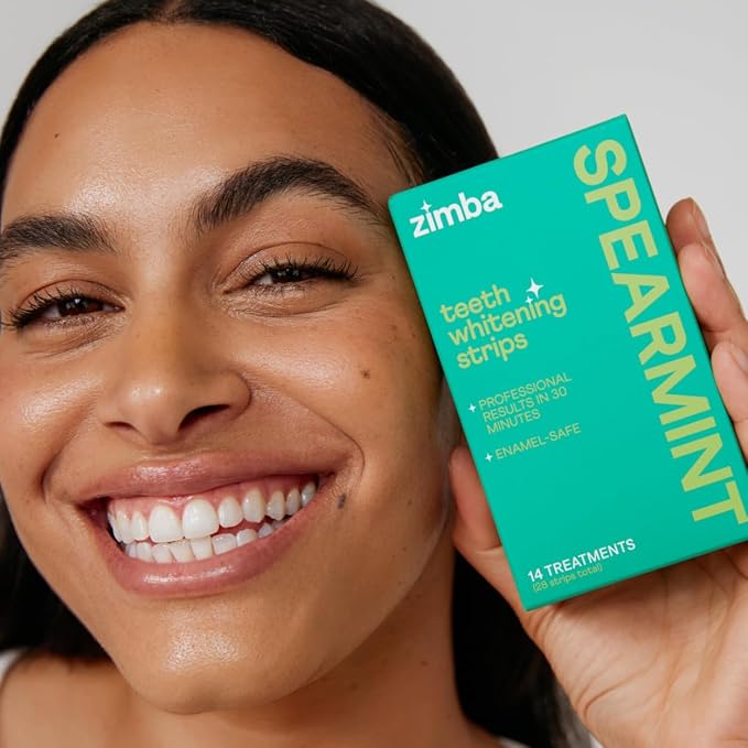Zimba Spearmint Flavored Teeth Whitening Strips | Vegan, Enamel Safe Hydrogen - Image 7