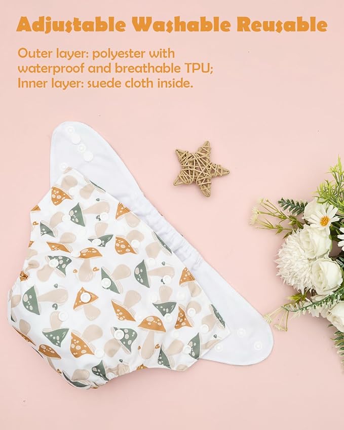 ALVABABY Baby Cloth Diapers 6 Pack - Image 5