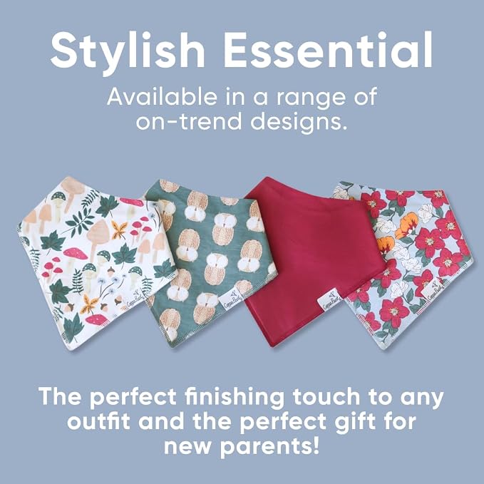 Copper Pearl 4 Pack Soft Cotton Baby Bibs - Image 6