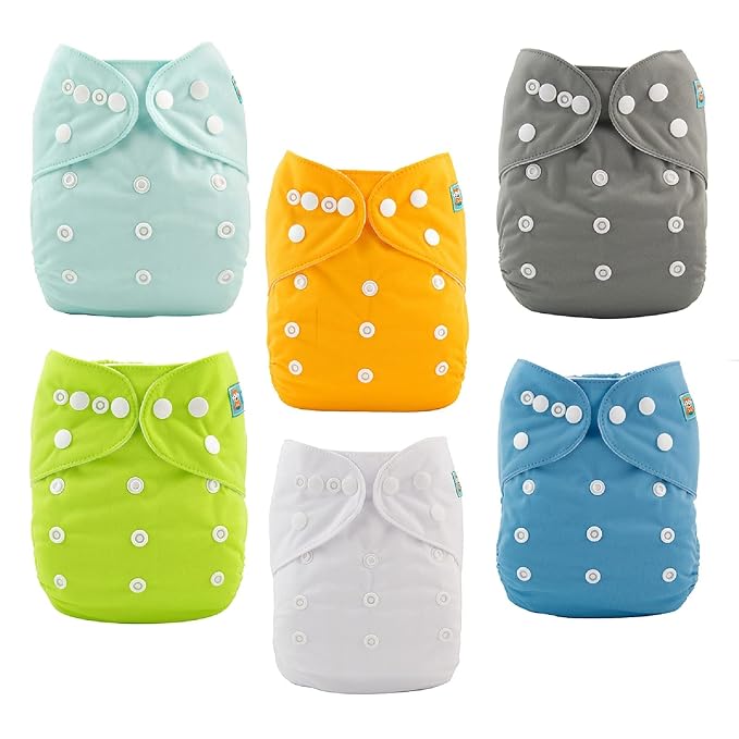 ALVABABY Baby Cloth Diaper 6 Pack by ALVABABY