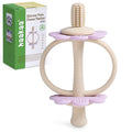 haakaa Silicone Twin Flower Teether, Nipple-Shaped End by haakaa