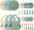 24 PCS Silicone Baby Feeding Set, Baby Led Weaning Supplies Includes Suction by Unknown