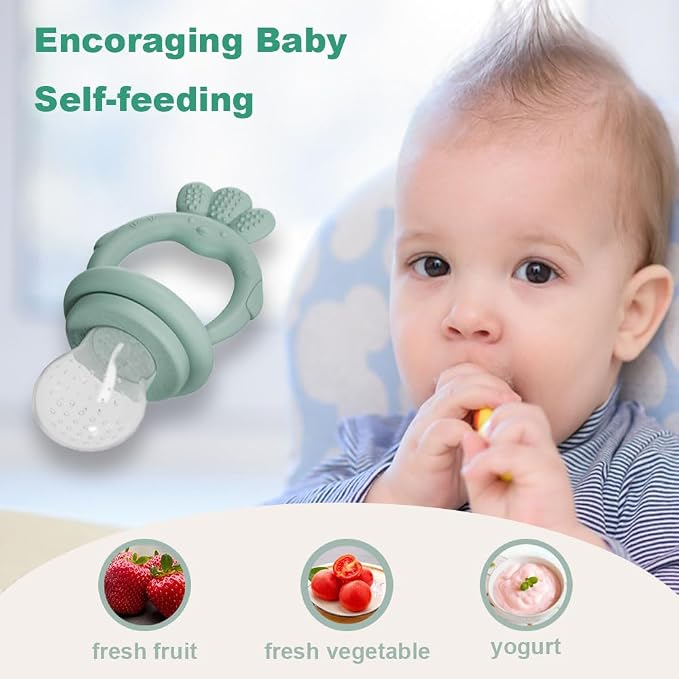 Baby Food Fruit Feeder, Breastmilk Baby Popsicle Molds, Silicone Teether - Image 4