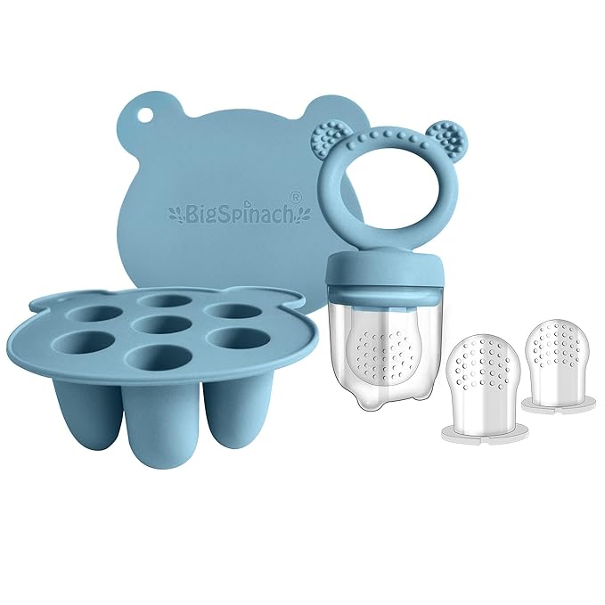 Baby Food Feeder Pacifier with Breast Milk Popsicle Teether-Silicone Forage by BIGSPINACH