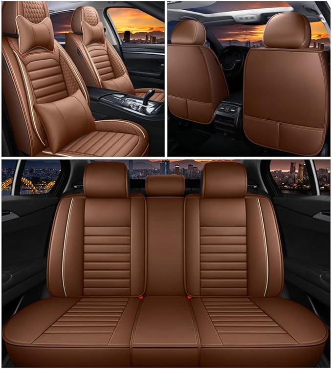 Leather Car Seat Covers for Toyota Corolla 2006-2024, Car Seat Covers Full Set - Image 2