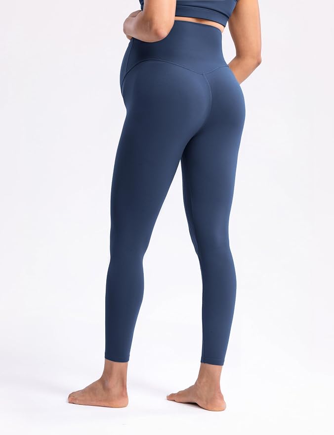 POSHDIVAH Women's Creamluxe Maternity Leggings 25"/28" Over The Belly Pregnancy - Image 4