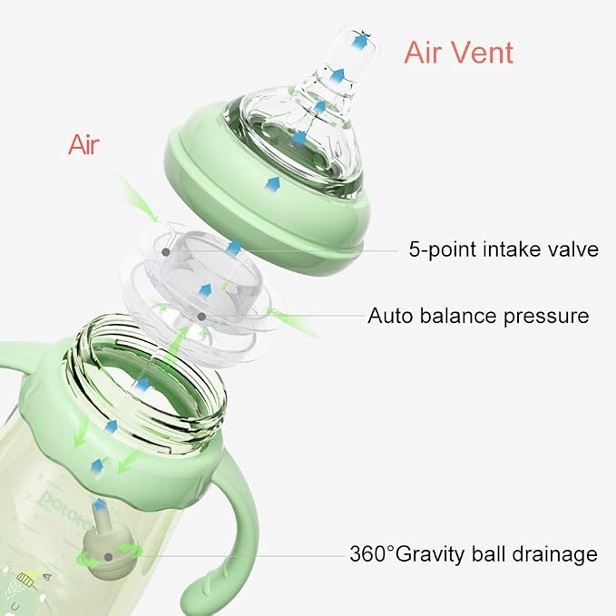 POTATO Baby Bottles PPSU Baby Feeding Bottle 10 oz Anti-Colic Bottles - Image 3