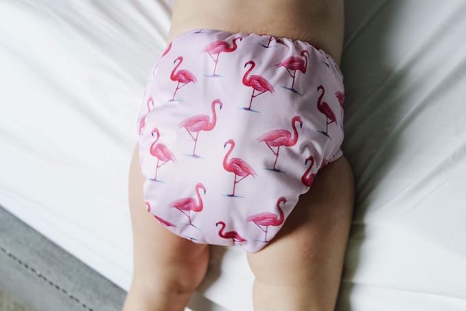ALVA 6 Pack Cloth Diaper with 12 Inserts One Size Adjustable Washable Reusable - Image 7