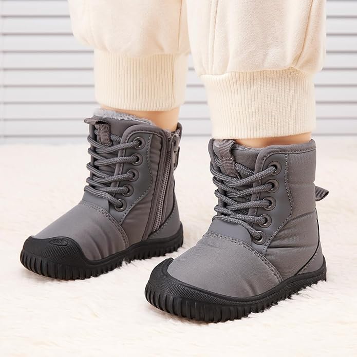 BMCiTYBM Toddler Baby Winter Snow Boots Boy Girl Faux Fur Warm Non Slip First - Image 2
