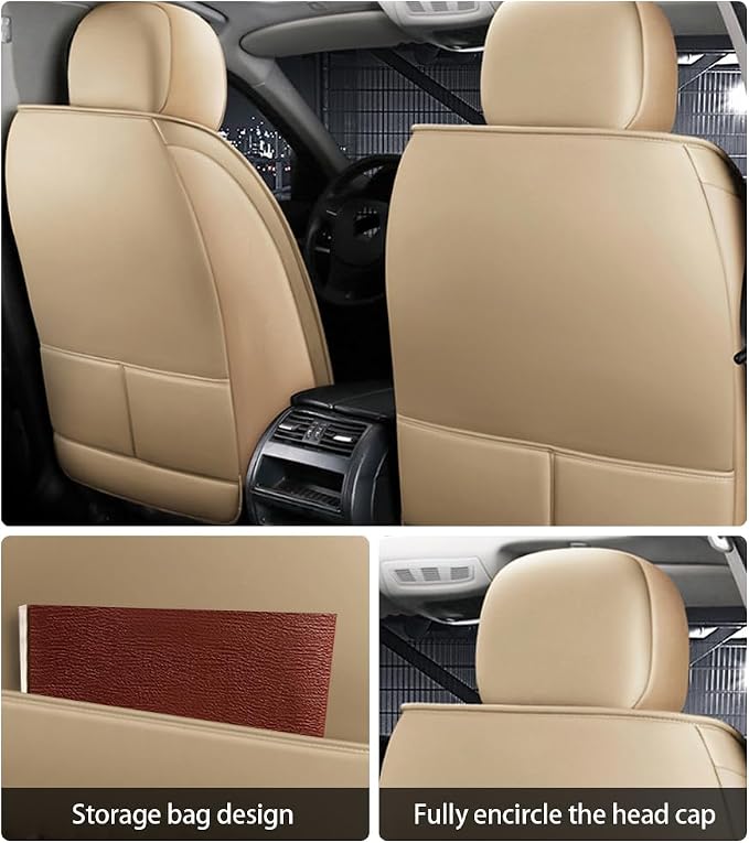 Leather Car Seat Covers for Volkswagen Atlas 2019-2023 Waterproof, Breathable - Image 5