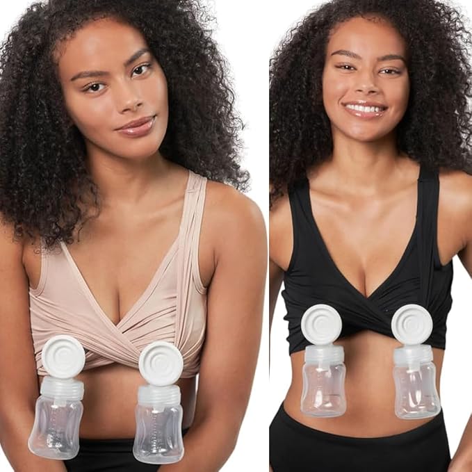 Sand and Black Pumping Bra by Larken