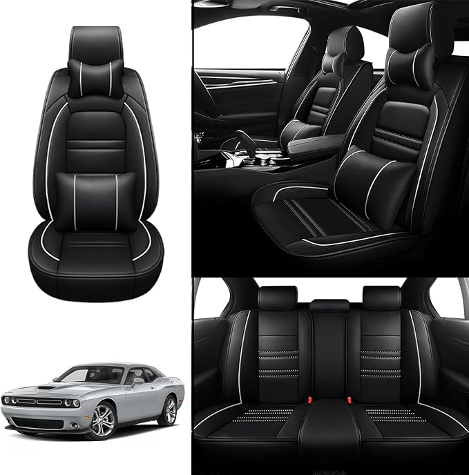 Car Seat Covers for Dodge Challenger 2008-2023 | 5-Seats Seat Covers, - Image 2