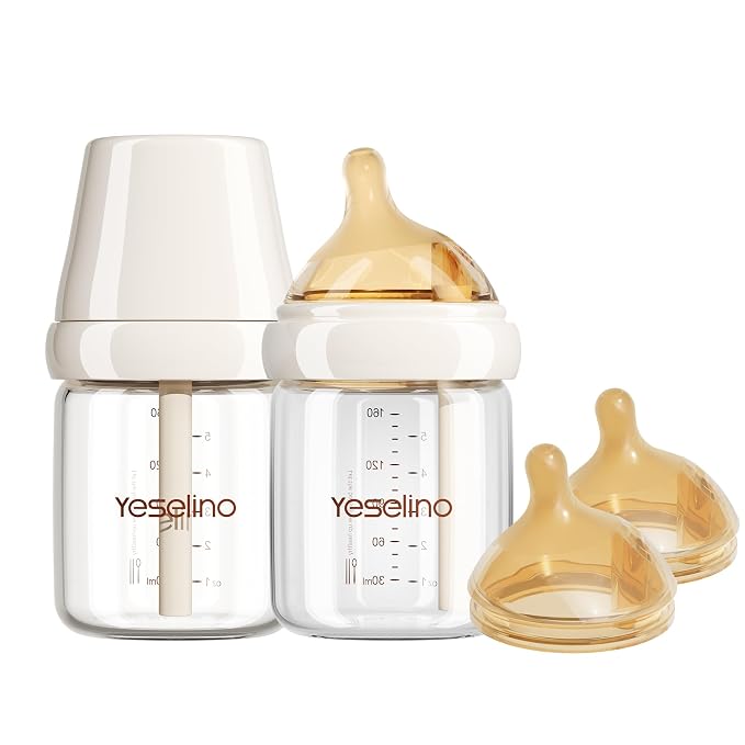 Natural Nursing Glass Baby Bottle by Glusmami