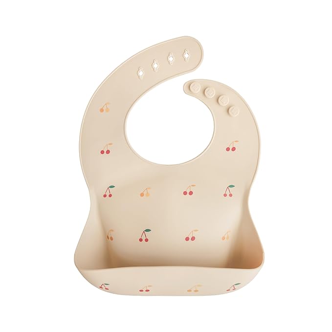 mushie Silicone Baby Bib | Adjustable Fit Waterproof Bibs by mushie