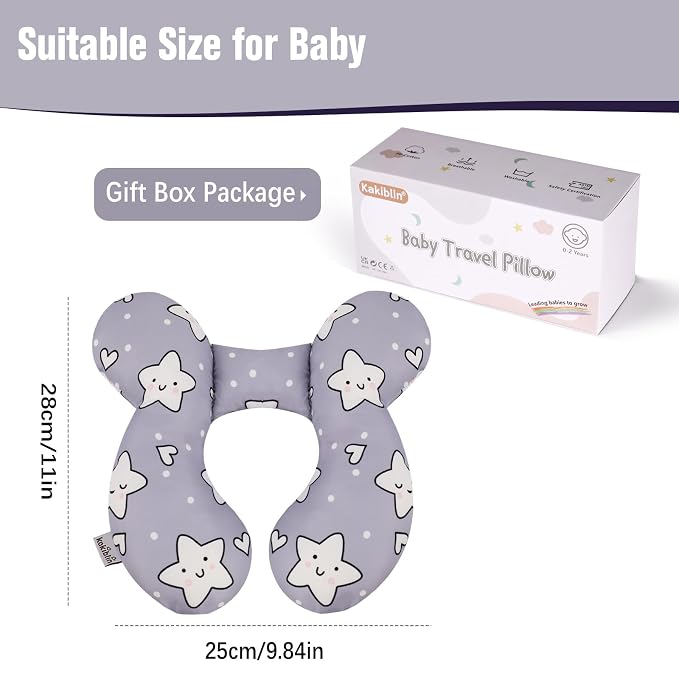 KAKIBLIN Baby Neck Pillow, Upgraded Baby Support Pillow, Head Pillow, Travel - Image 7