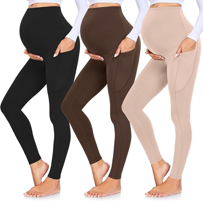 GROTEEN 3 Pack Women's Maternity Leggings by GROTEEN