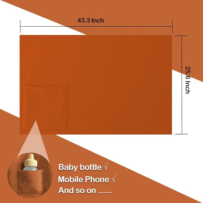Muslin Nursing Covers for Breastfeeding, Arch Neckline Breast Feeding Covers - Image 3