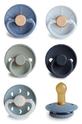 FRIGG Natural Rubber Baby Pacifier 6-Pack Endless Sea | Made in Denmark | by mushie