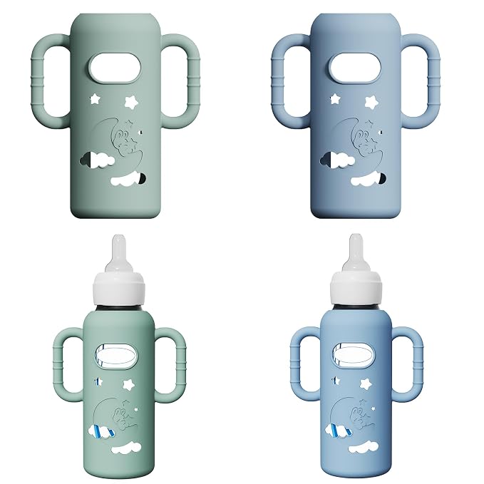 2 Pack Silicone Sleeves for Dr Brown's Glass Bottles, Drop Protection Bottle by AYHIT