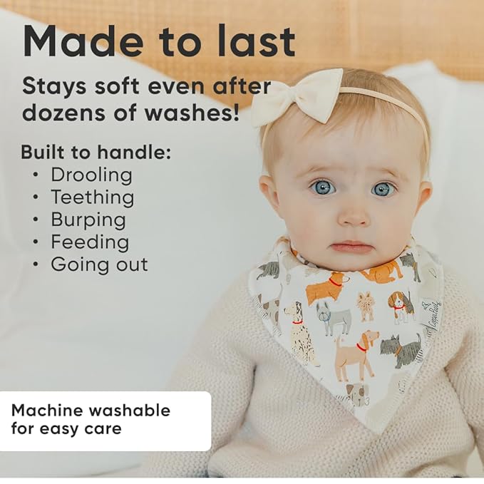 Copper Pearl 4 Pack Soft Cotton Baby Bibs - Image 3