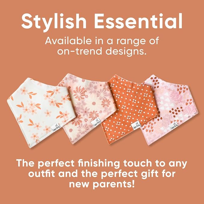 Copper Pearl 4 Pack Soft Cotton Baby Bibs - Image 6