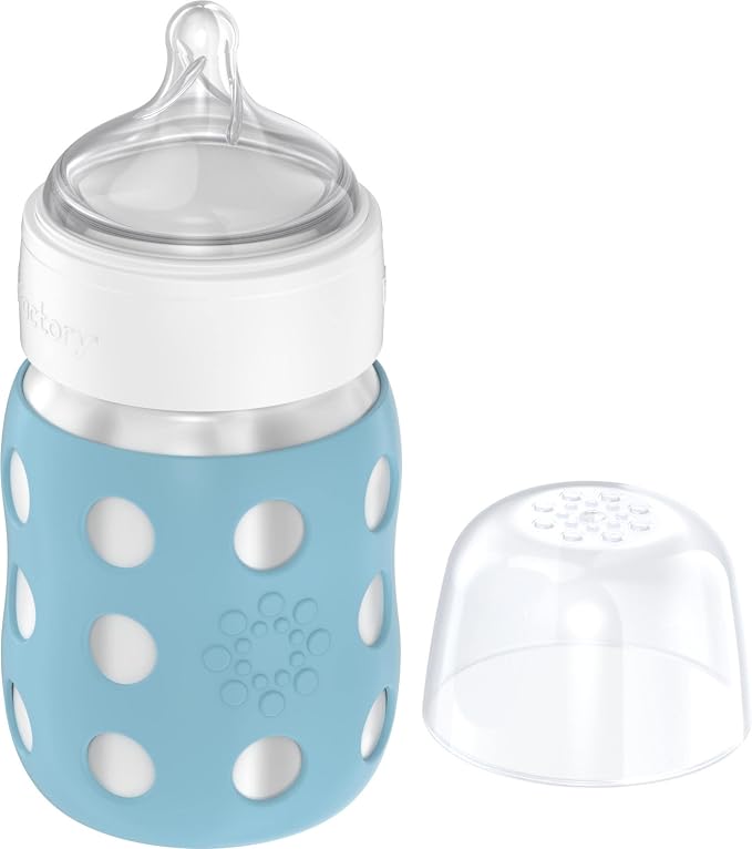 Lifefactory 8-Ounce Stainless-Steel Vacuum-Insulated Wide-Neck Baby Bottle - Image 3