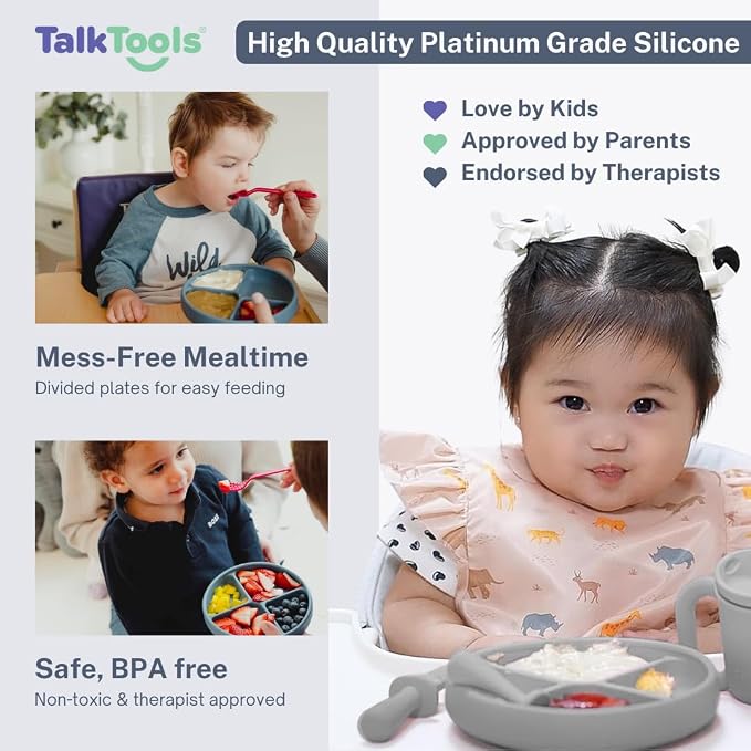 TalkTools Itsy Plate Must-Have Silicone Baby Plates - Image 4